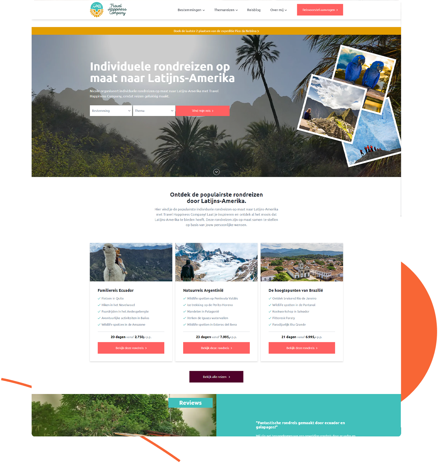 travel happiness company reisbureauwebsite