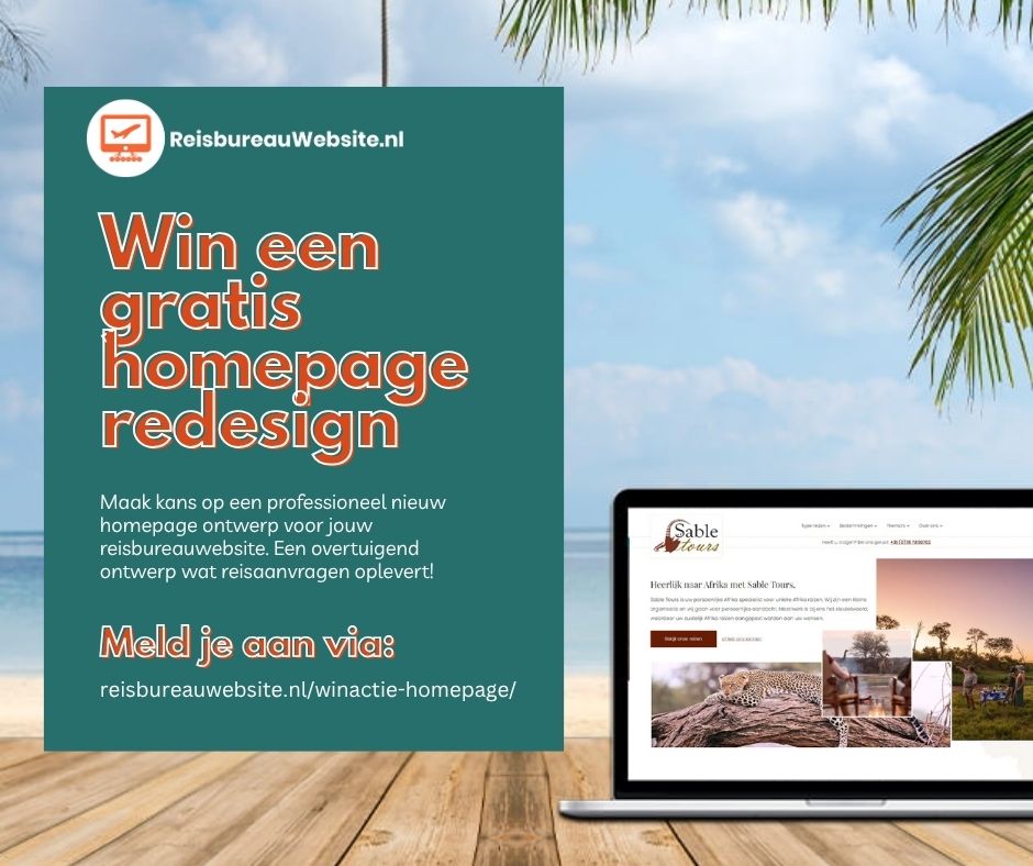 Win een homepage redesign – reisbureauwebsite.nl Win een homepage redesign - reisbureauwebsite.nl