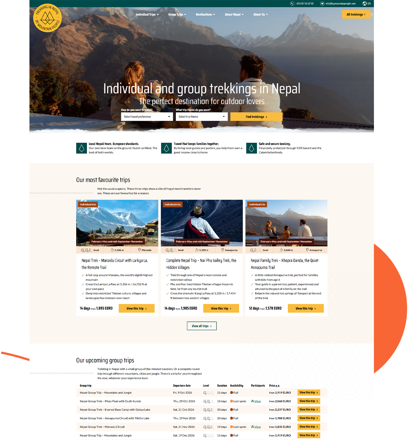 by mountain people maatwerk wordpress reisbureau website
